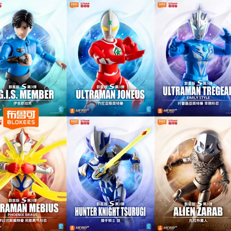 Figure Display Box - Originele Blokees Ultraman Taiga Bouwblokfiguur Star