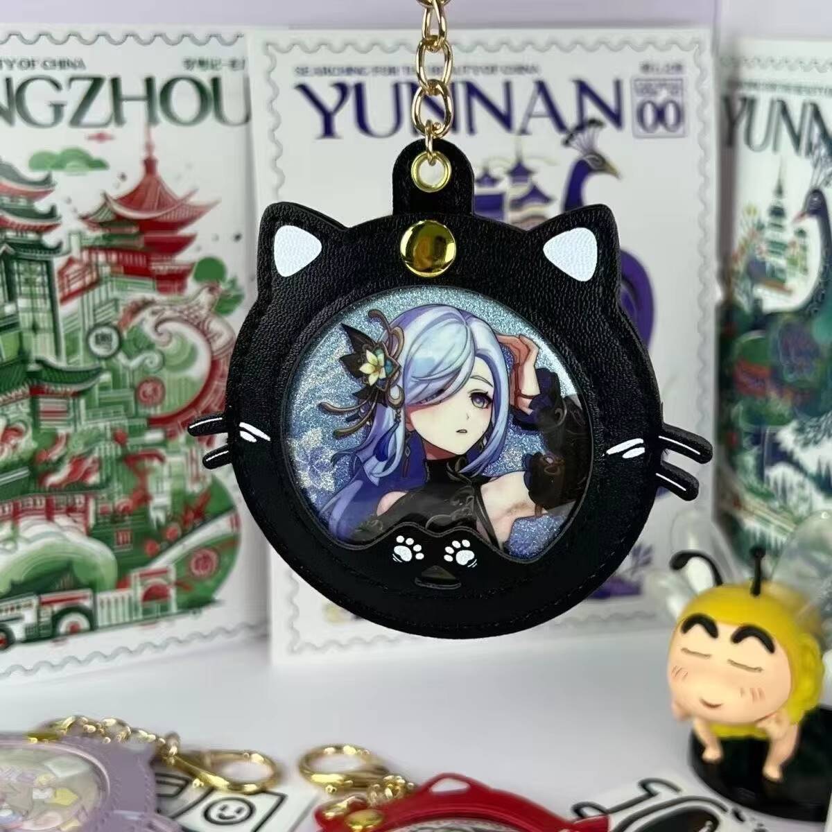 Anime Merchandise China - Schattige kattenvormige badgehouder, originele pins, beschermend