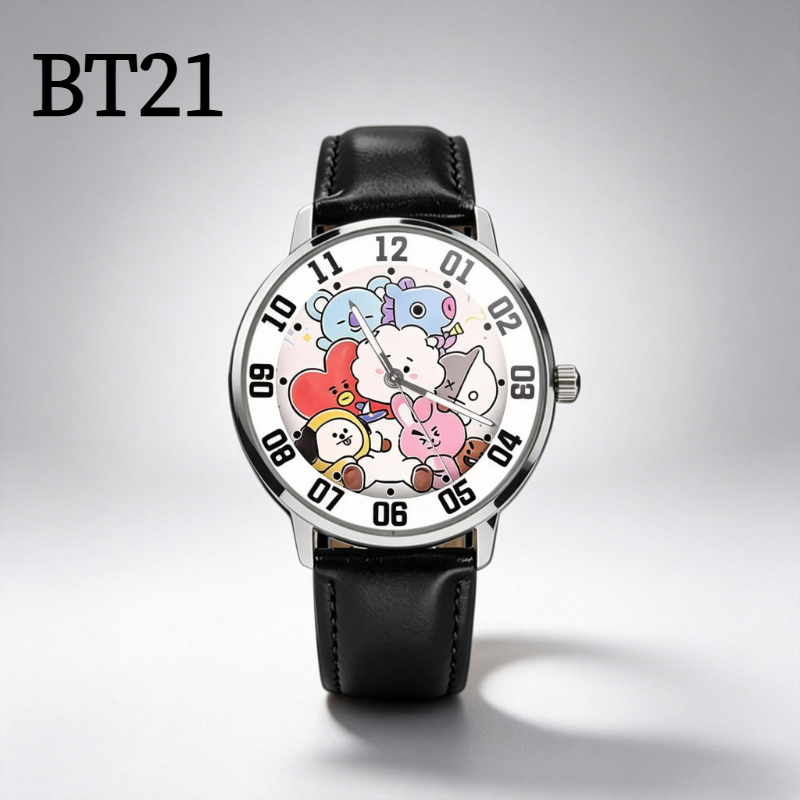 Anime Merchandise Types - BT21 cartoon schattig studentenhorloge kawaii wijzerplaat
