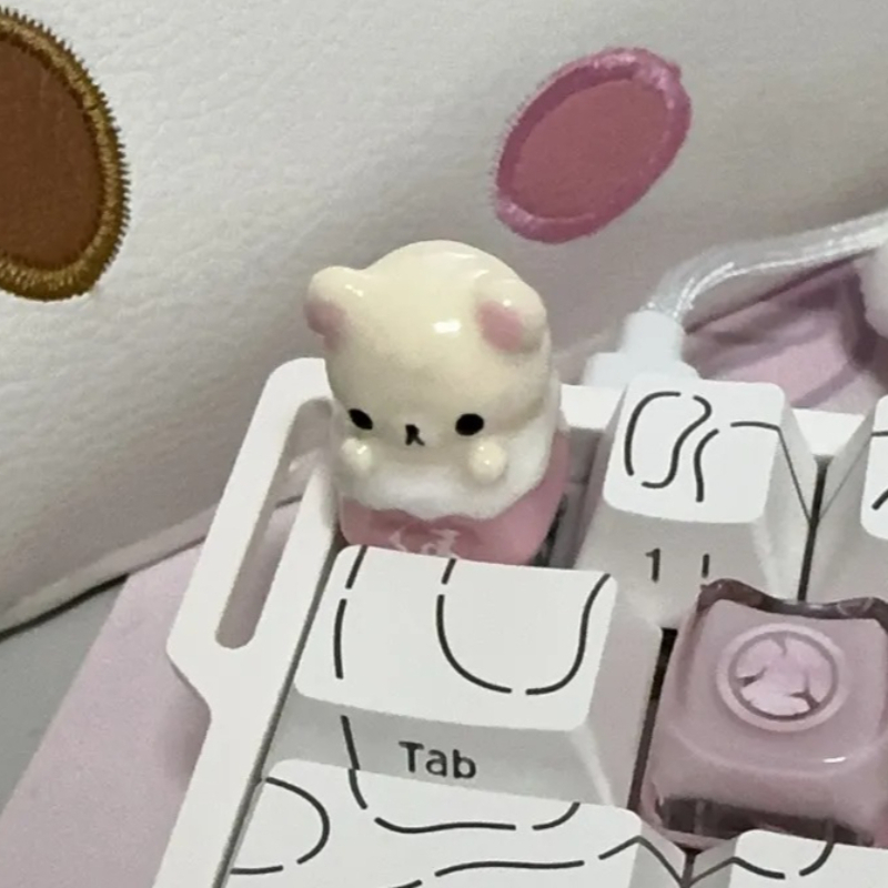 Keycap Artisan Anime - Kawaii Rilakkuma Keycaps Relax Bear Artisan