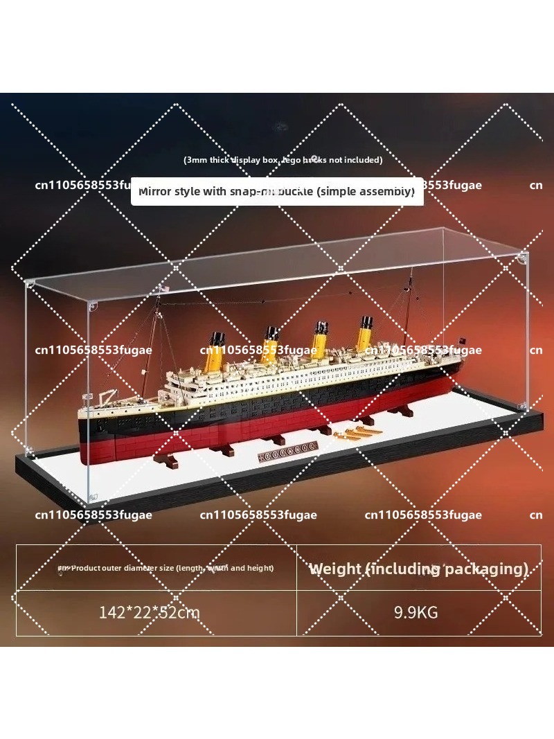 Figure Display Box - Geschikt voor 10294 Titanic modelfiguur acryl