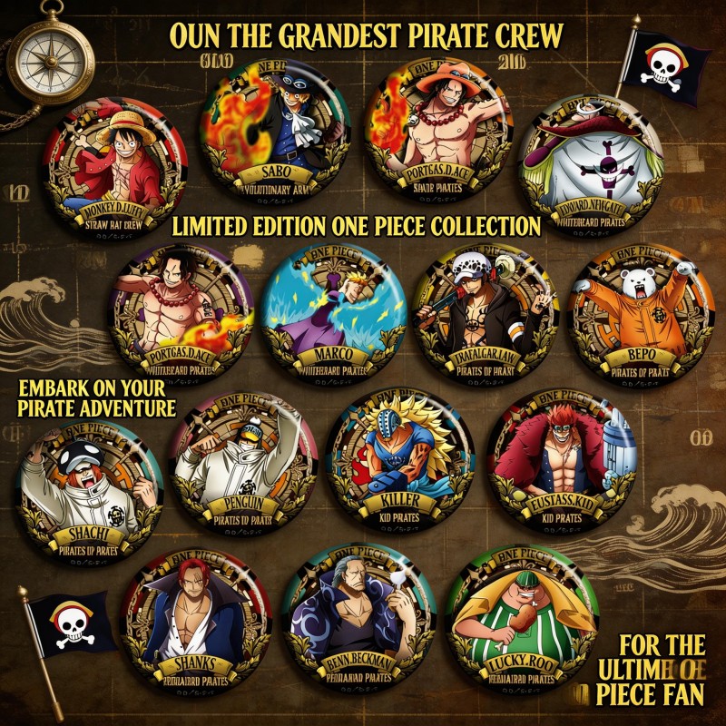 ONEPIECE Anime Badge Pin C Typ - Anime Merchandise Types recensie en prijs