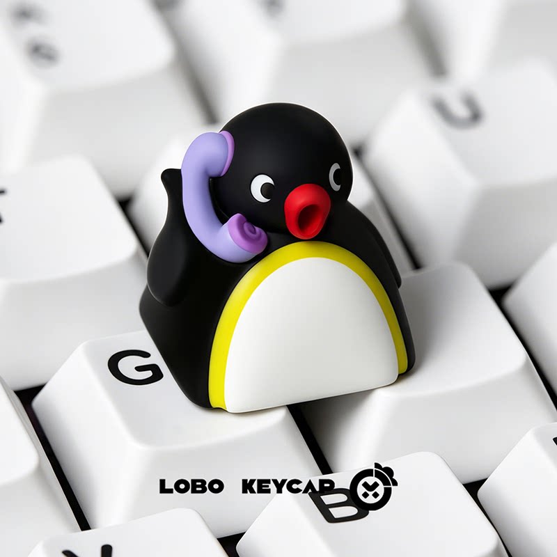 Cartoon Pingu-afbeelding Tweed - Keycap Artisan Anime recensie en prijs